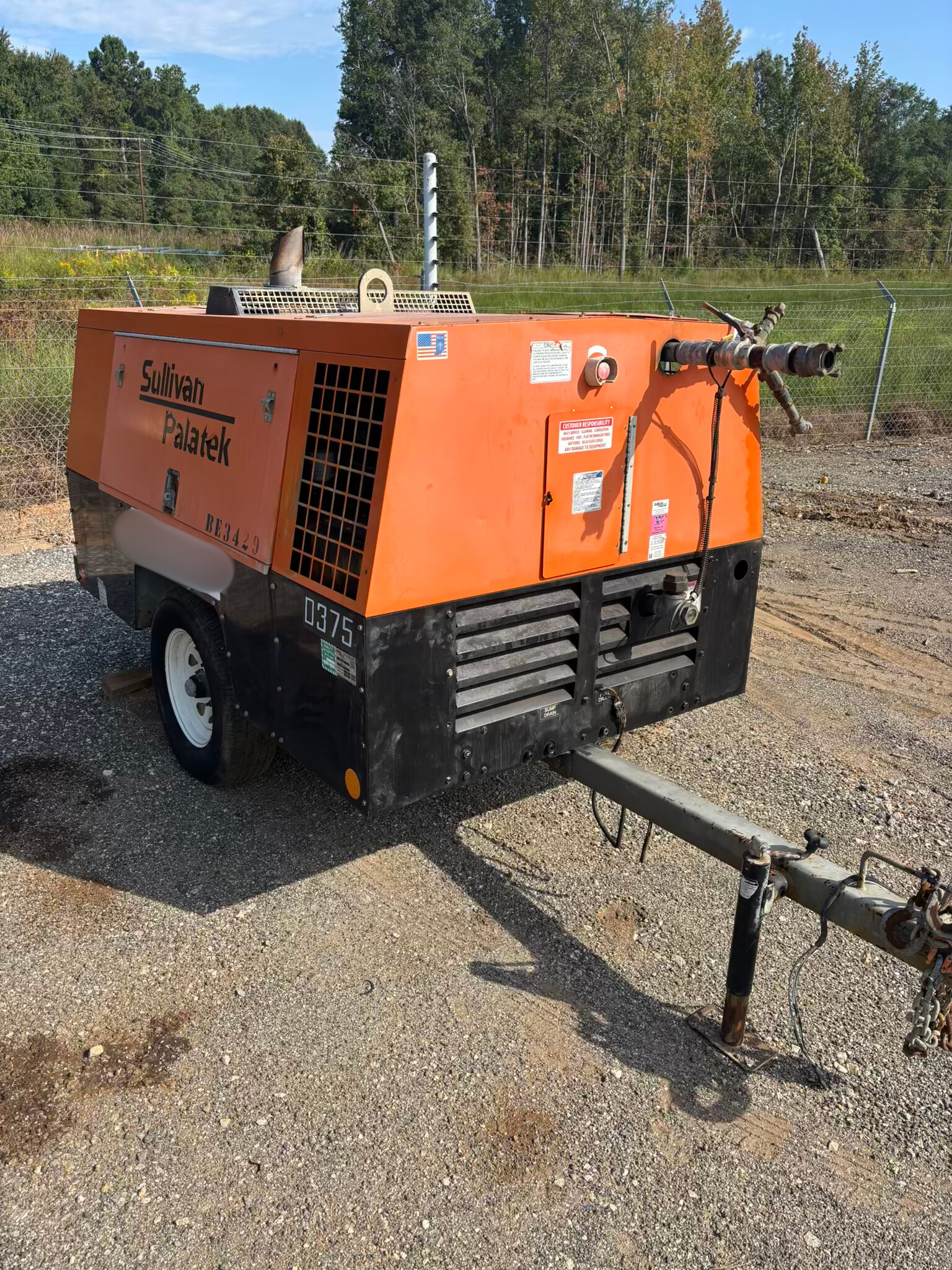 2015 Sullair 375H Air Compressor