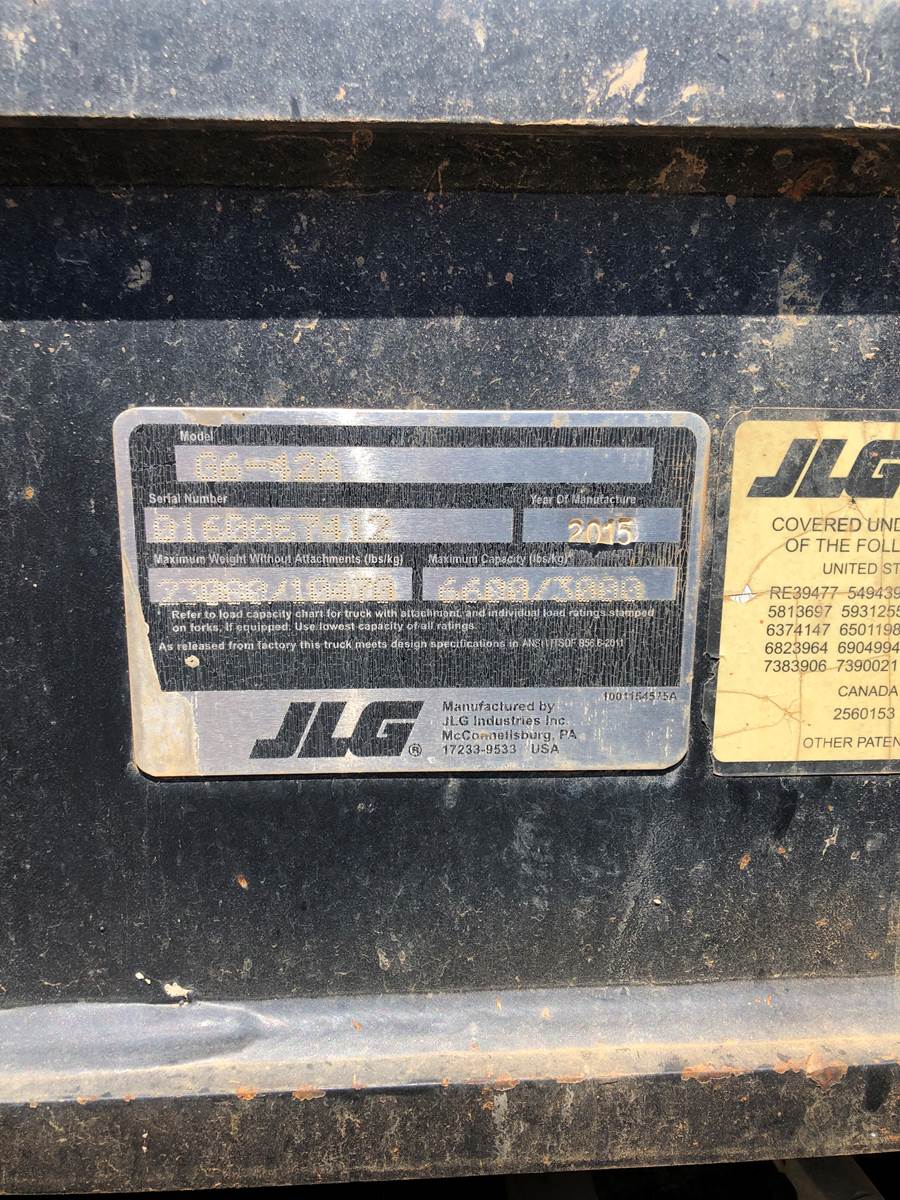 2015 JLG G6-42A Telescopic Forklift - photo 4